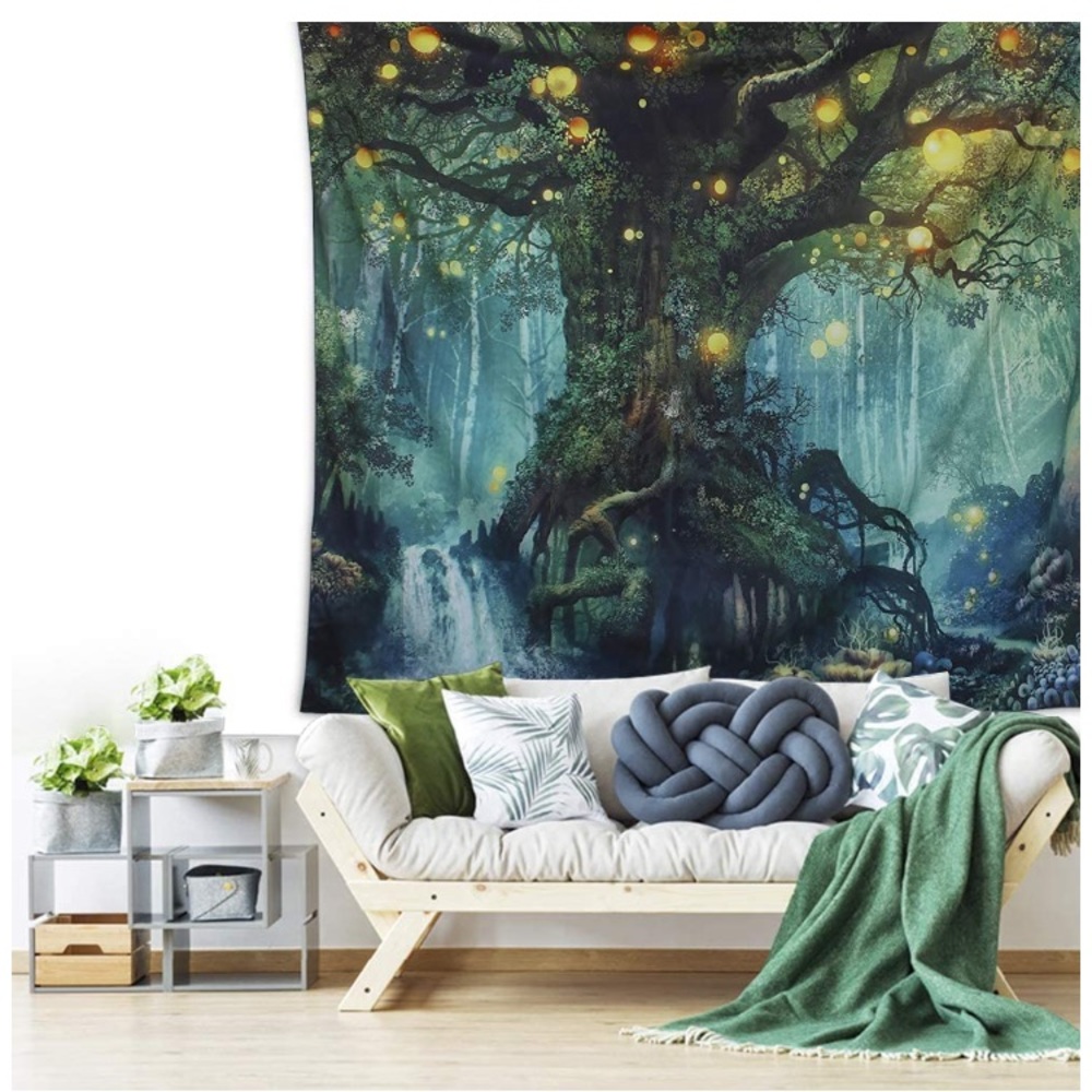 Fairy Forest Dreamy Enchanted Nature Fairytale Tapestry Wall Decor/Art/Yoga Mat - Picture 2 of 6
